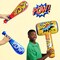 4E's Novelty 25 Piece Set Inflatable Baseball Bats With Pow Design, 12 Punch Balloons For Kids, 1 Huge 30" Bopper For Super Hero Birthday Bat, Carnival Prizes, And Baseball Bat Blow Up Fun, Ages 3+